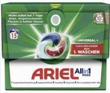 Ariel All in 1 Pods Laundry Washing Liquid Capsules Original 15