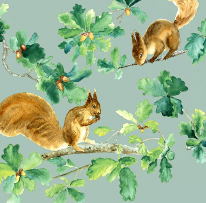 Duni PD Tissue Napkins 20 Stück - Squirrels (33 x 33 cm)