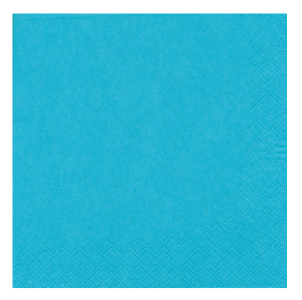 Ti-Flair Lunch Napkins 3-lagig 20 Stück - UNI ibiza Blue (33 x 33 cm)
