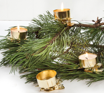 Brass clip-on Candle Holders – 3X5CM, 4/BAG