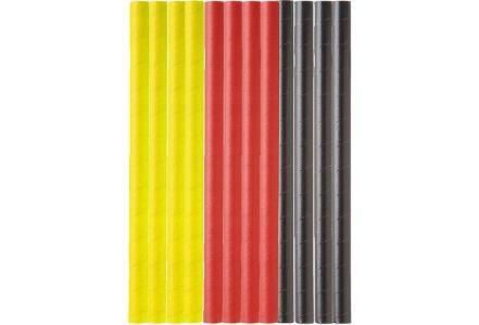 Duni Bio Papier-Trinkhalme 15cm x 8 mm Yellow, Red, Black (25 Stück)