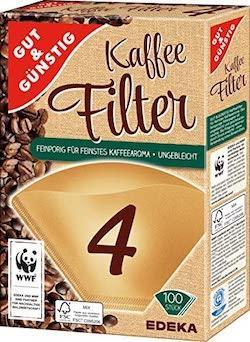 G&G Kaffeefilter 100ST naturbraun Gr.4