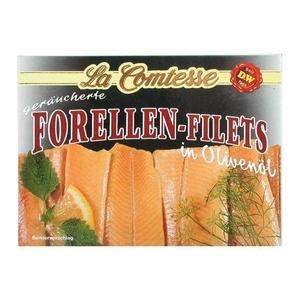 La Comtesse Geraucherte Forellen-Filets in Olivenol (105g)