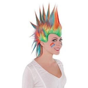 Multi-Coloured Mohawk Wig - Adult One Size