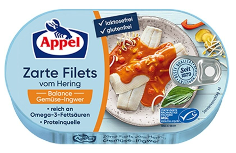 Appel Hering Zarte filets vom Hering Gemüse-Ingwer (200g)