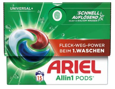 Ariel Universal-Waschmittel, All in 1 Pods (15 WL)