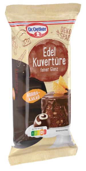 Dr. Oetker Edel Kuvertüre dekorative fein Schokolade Packung (150g)