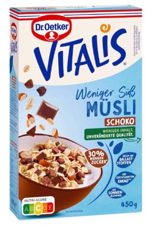 Dr. Oetker Vitalis Weniger Süß Schoko Musli (450g)