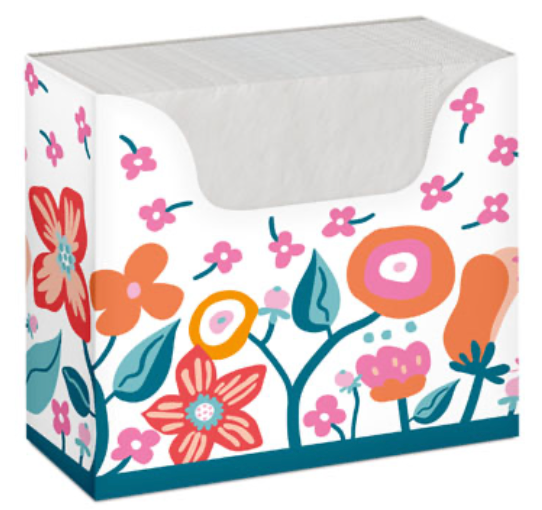 Duni Buffetbox Vibrant Bloom Multi 33 x 33 cm 75 stuks (250g)