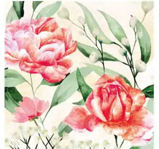 Duni Lunch Napkins 3-lagig 20 Stück - ROSE SYMPHONIE (33 x 33 cm)