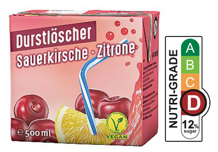 Durstloscher Erfrischungsgetrank - Sauerkirsch Zitrone (500ml)