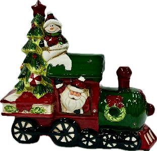 Poly Christmas train –  Standing, LED With Music (battery) – 30cm