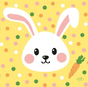 Easter Lunch Napkins 20 Stück - Hoppy Easter (33 x 33 cm)