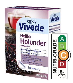 Edeka ELKOS Vivede Hot Elderberry Powder 18 Stuks (150g)