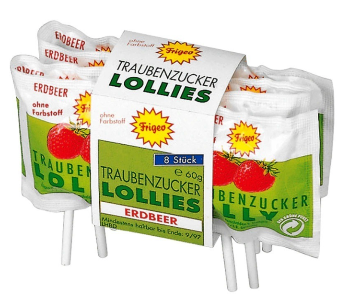 Frigeo Traubenzucker Lolly 8er (52g)