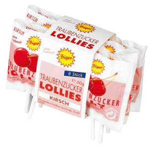 Frigeo Traubenzucker Lolly 8er - Kirsche (52g)