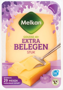 Melkan Extra belegen 48+ kaas STUK (450g)