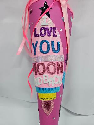 Schultüte for Girls - 48 I LOVE YOU TO THE MOON AND BACK