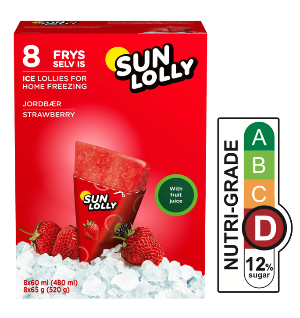 Sun Lolly Strawberry 8x60ml (520g)