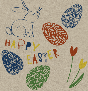 Easter Lunch Napkins 20 Stück - Happy Easter Time (33 x 33 cm)