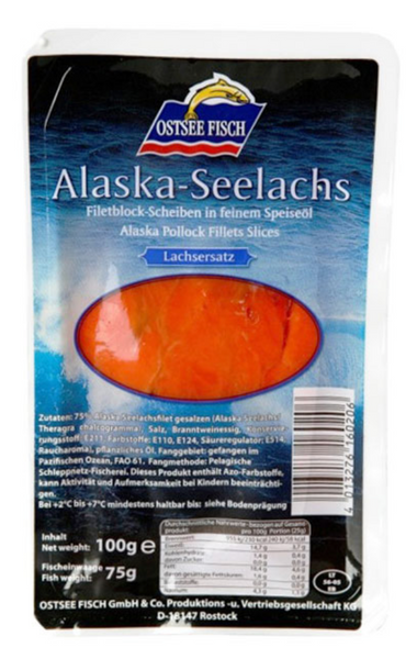 Ostsee Fisch Alaska Seelachs Scheiben (100g)