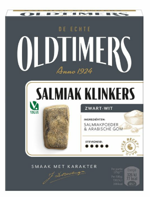 Oldtimers De Echte zwart-wit Salmiak Klinkers (185g)
