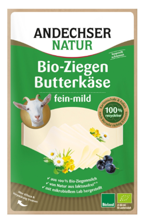 Andechser Natur Bio Ziegenbutterkäse 48% Scheiben (100g)