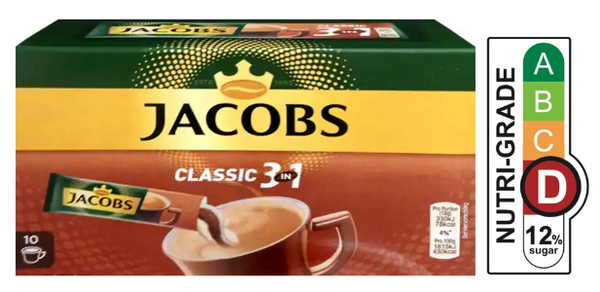 Jacobs Classic 3in1 Sticks Instant Coffee - 10 stuks (180g)
