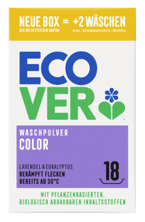 Ecover Colorwaschmittel Pulver Lavendel & Eukalyptus (18 WL)