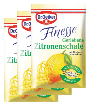 Dr. Oetker Finesse Geriebene Zitronenschale (3 x 6g)