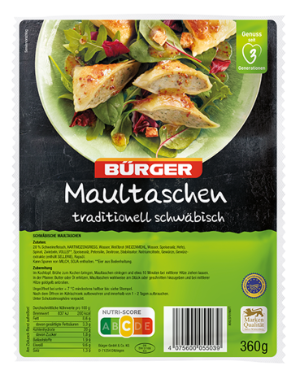 Burger Maultaschen Traditionell Schwabisch (360g)