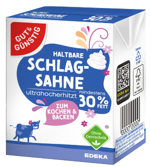 G&G Haltbare Schlagsahne 30% Fett (200g)