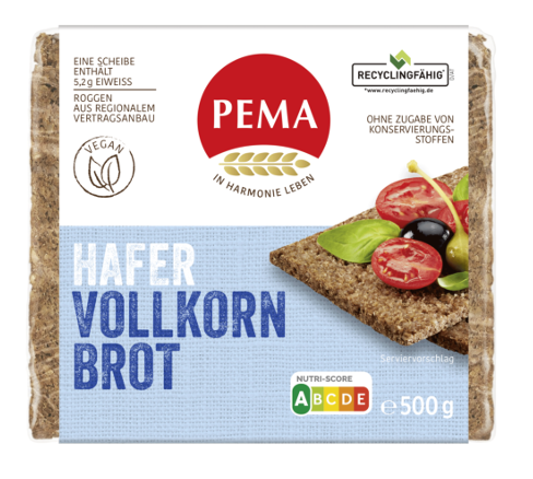 PEMA Hafer Vollkornbrot (500g)