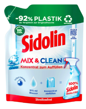 Sidolin Crystal Mix and Clean Concentrate for Refilling (125ml)
