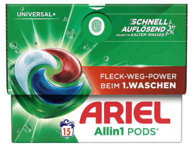 Ariel Universal-Waschmittel, All in 1 Pods (15 WL)