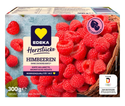 Edeka Himbeeren (300g). BB : 10 MAR 2027