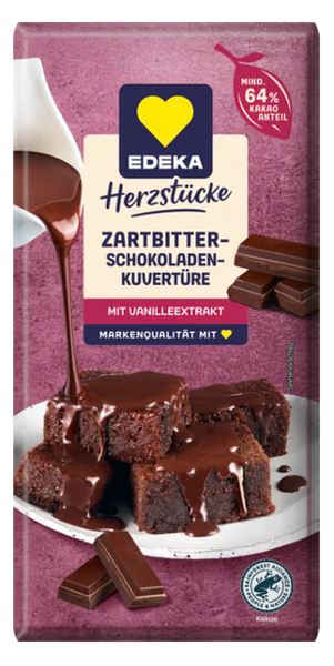 Edeka Herzstücke Zartbitter-Schokoladen-Kuvertüre (200g)