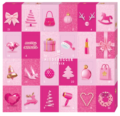 Advent Niederegger Mini-Adventskalender Pink Glamour (177g)