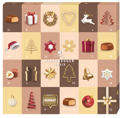 Advent Niederegger Adventskalender Nougat-Minis (180g)