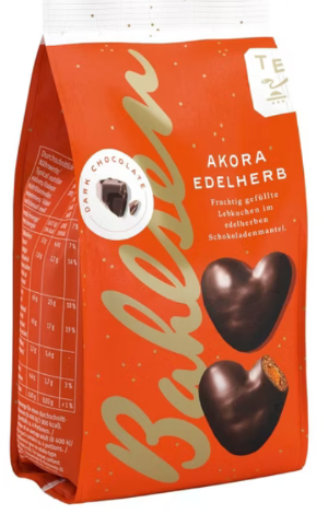 Bahlsen Akora fruchtig gefüllt Edelherb (150g)