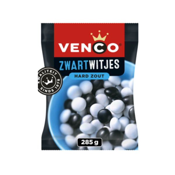 Venco Zwartwitjes Hard Zout (285g)