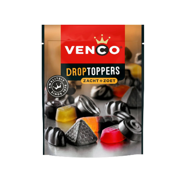 Venco Droptoppers Zacht Zoet (225g)