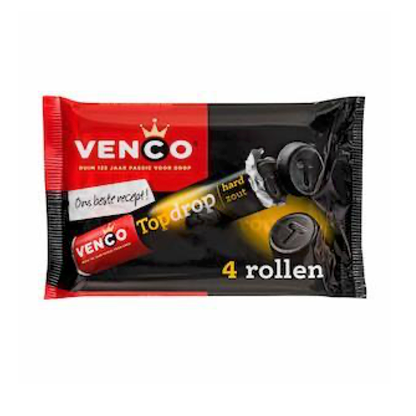 Venco Licorice Topdrop 4 Pack Rolls (188g)