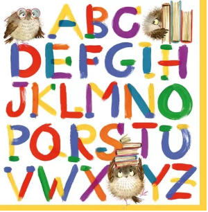 Ti-Flair Lunch Napkins 3-lagig 20 Stück - Colourful Alphabet (33 x 33 cm)