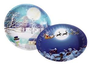 Weihnachtsteller Metall Round Diameter: 27cm