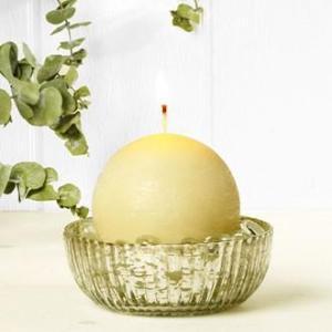 zz Pobra Ball Candle Cream 70mm