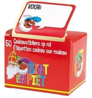 50 Sinterklaas Etiketten Confetti Op Rol (25g)