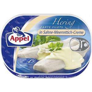 Appel Hering Zarte filets in Sahne-Meerrettich-Creme (200g)