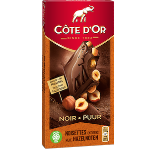 Cote D'Or Chocolate Bloc Noir Noisettes (180g)