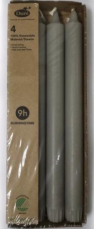 Duni Crown Candles, Grey 25cm, 9 Hours 4 Pcs (300g)